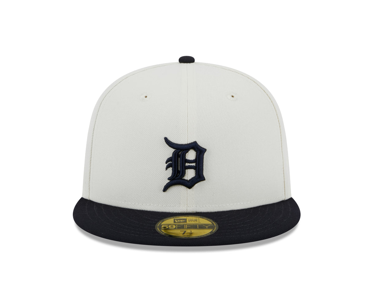 Detroit Tigers 1984 World Series Cream Navy New Era Retro 59FIFTY Fitted Hat Official Team Hat Sports Fan Cap Official MLB Team Hat Baseball Fan Cap