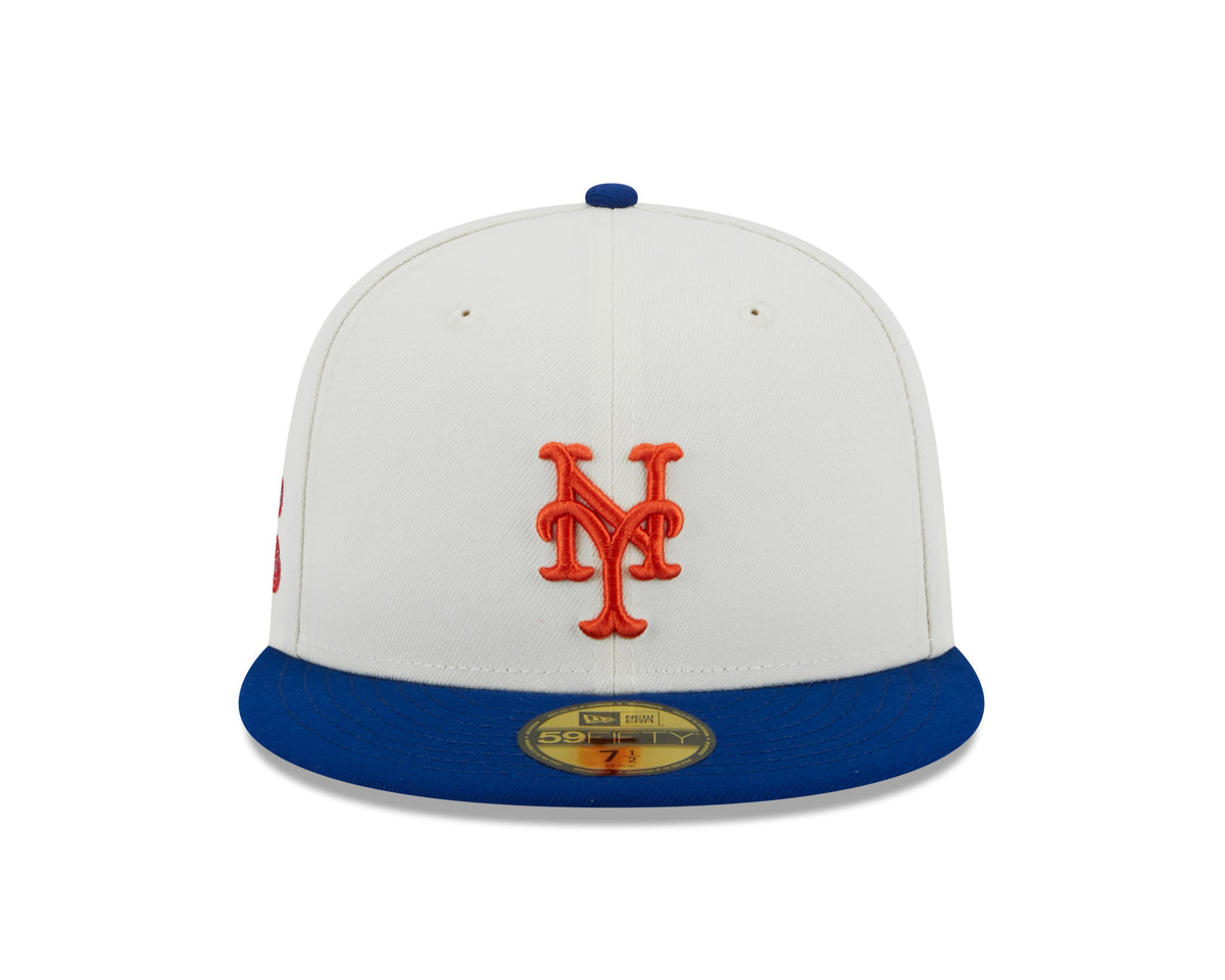 New York Mets 1982 World Series Cream Royal New Era Retro 59FIFTY Fitted Hat Official Team Hat Sports Fan Cap Official MLB Team Hat Baseball Fan Cap
