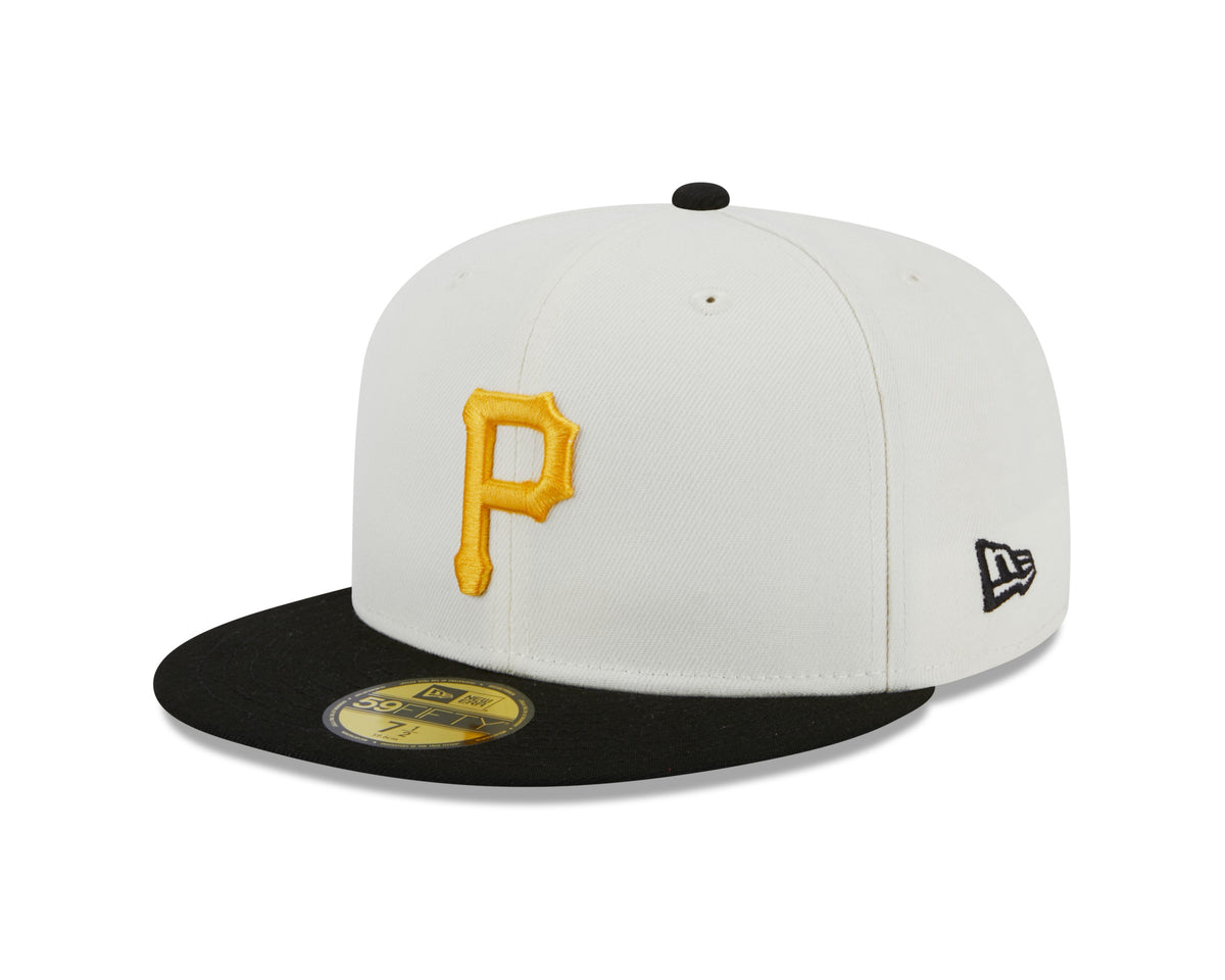 Pittsburgh Pirates 76th World Series Cream Black New Era Retro 59FIFTY Fitted Hat Official Team Hat Sports Fan Cap Official MLB Team Hat Baseball Fan