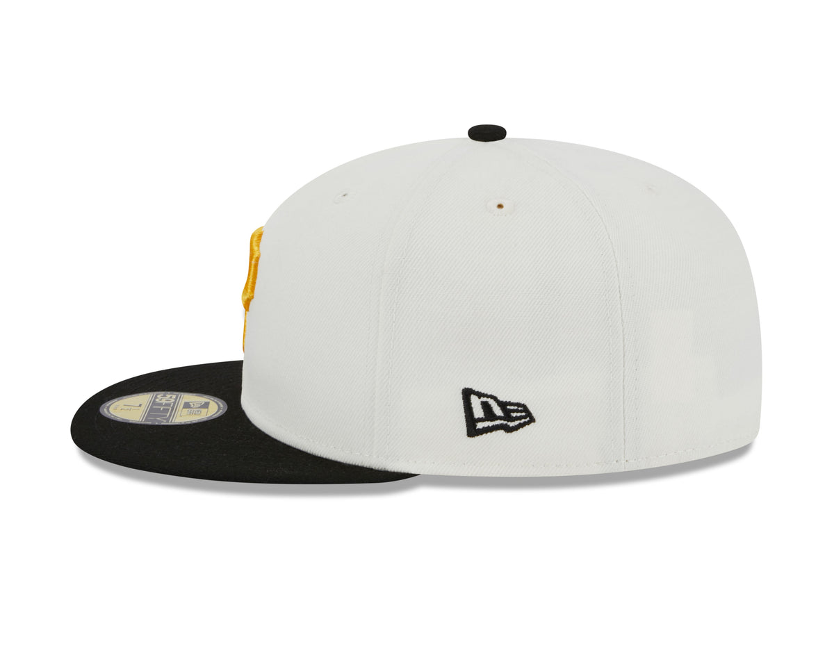 Pittsburgh Pirates 76th World Series Cream Black New Era Retro 59FIFTY Fitted Hat Official Team Hat Sports Fan Cap Official MLB Team Hat Baseball Fan