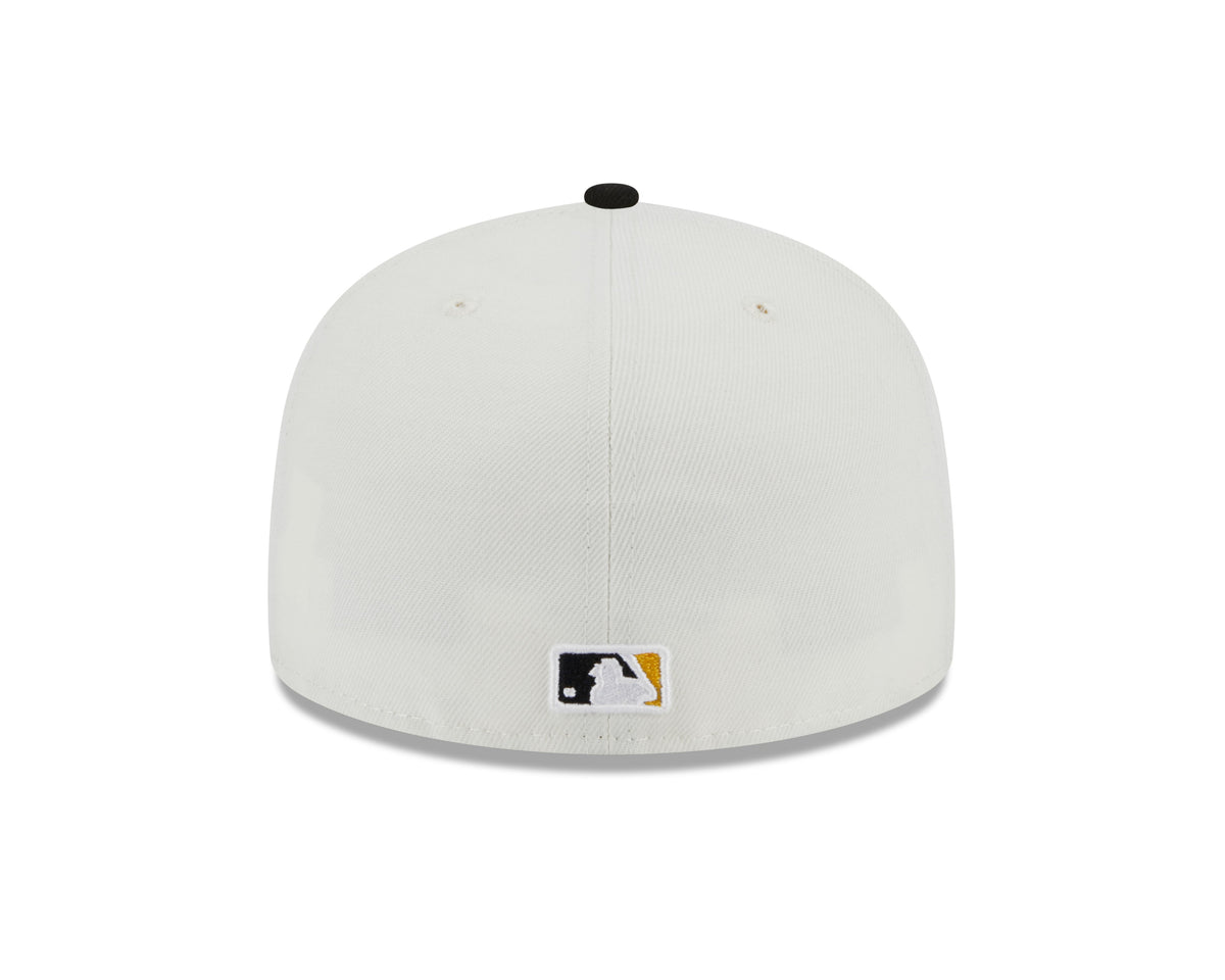 Pittsburgh Pirates 76th World Series Cream Black New Era Retro 59FIFTY Fitted Hat Official Team Hat Sports Fan Cap Official MLB Team Hat Baseball Fan