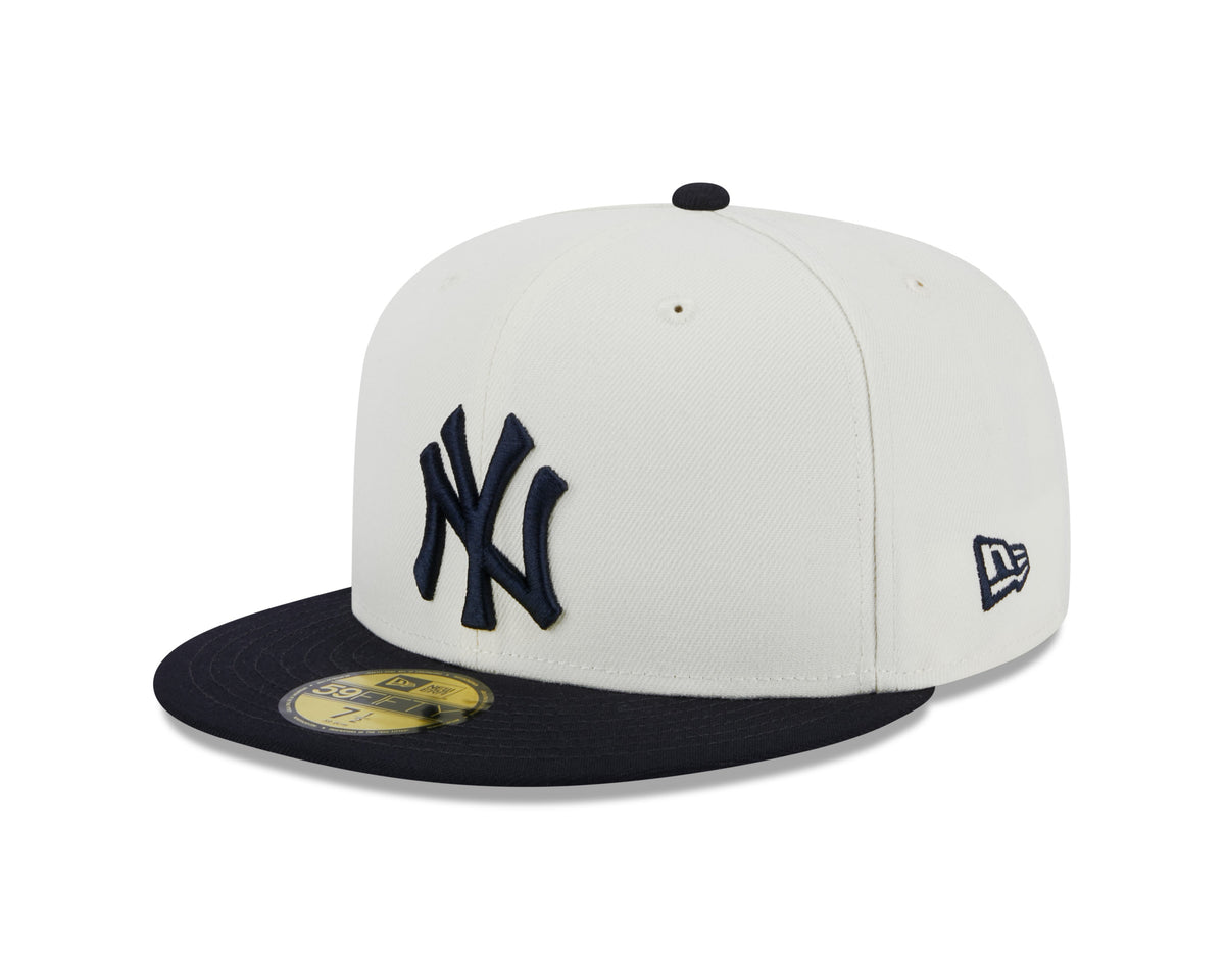 New York Yankees 2000 World Series Cream Navy New Era Retro 59FIFTY Fitted Hat Official Team Hat Sports Fan Cap Official MLB Team Hat Baseball Fan Cap