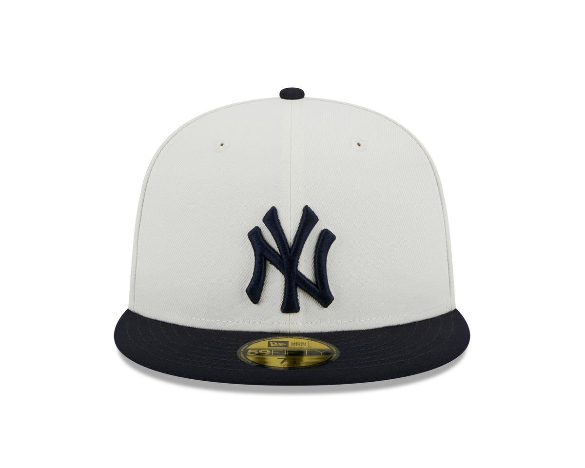 New York Yankees 2000 World Series Cream Navy New Era Retro 59FIFTY Fitted Hat Official Team Hat Sports Fan Cap Official MLB Team Hat Baseball Fan Cap