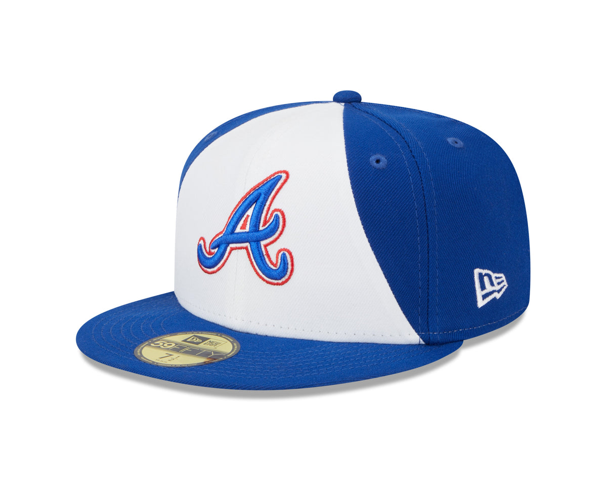Atlanta Braves City Connect Royal White New Era 59FIFTY Fitted Hat Official Team Hat Sports Fan Cap Official MLB Team Hat Baseball Fan Cap