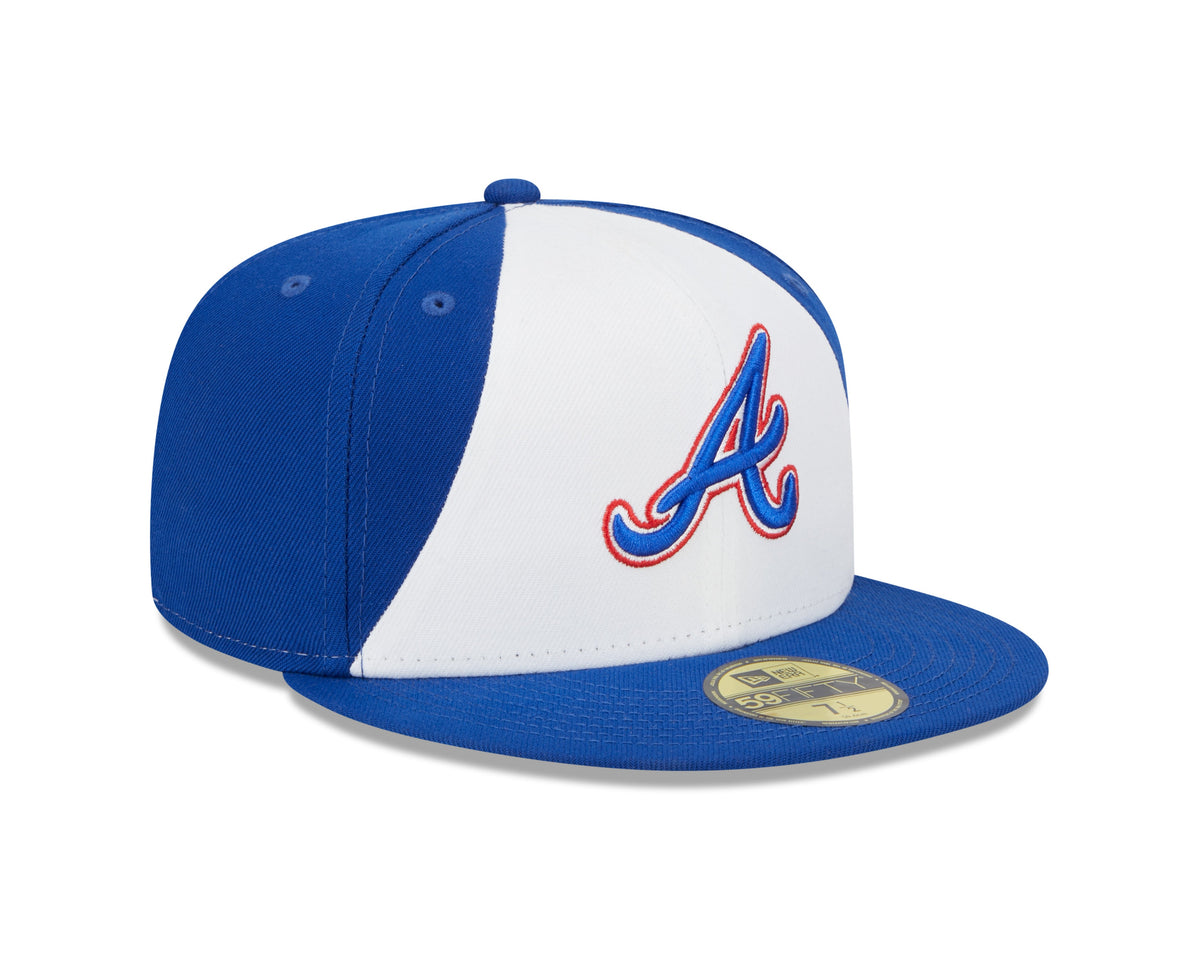 Atlanta Braves City Connect Royal White New Era 59FIFTY Fitted Hat Official Team Hat Sports Fan Cap Official MLB Team Hat Baseball Fan Cap