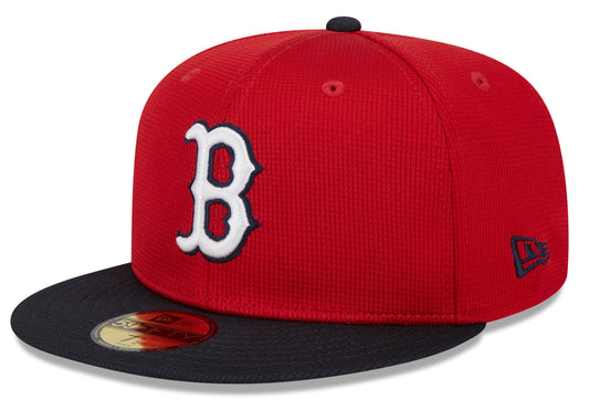 Boston Red Sox New Era Red Navy 2025 Spring Training 59FIFTY Fitted Hat Official Team Hat Sports Fan Cap Official MLB Team Hat Baseball Fan Cap