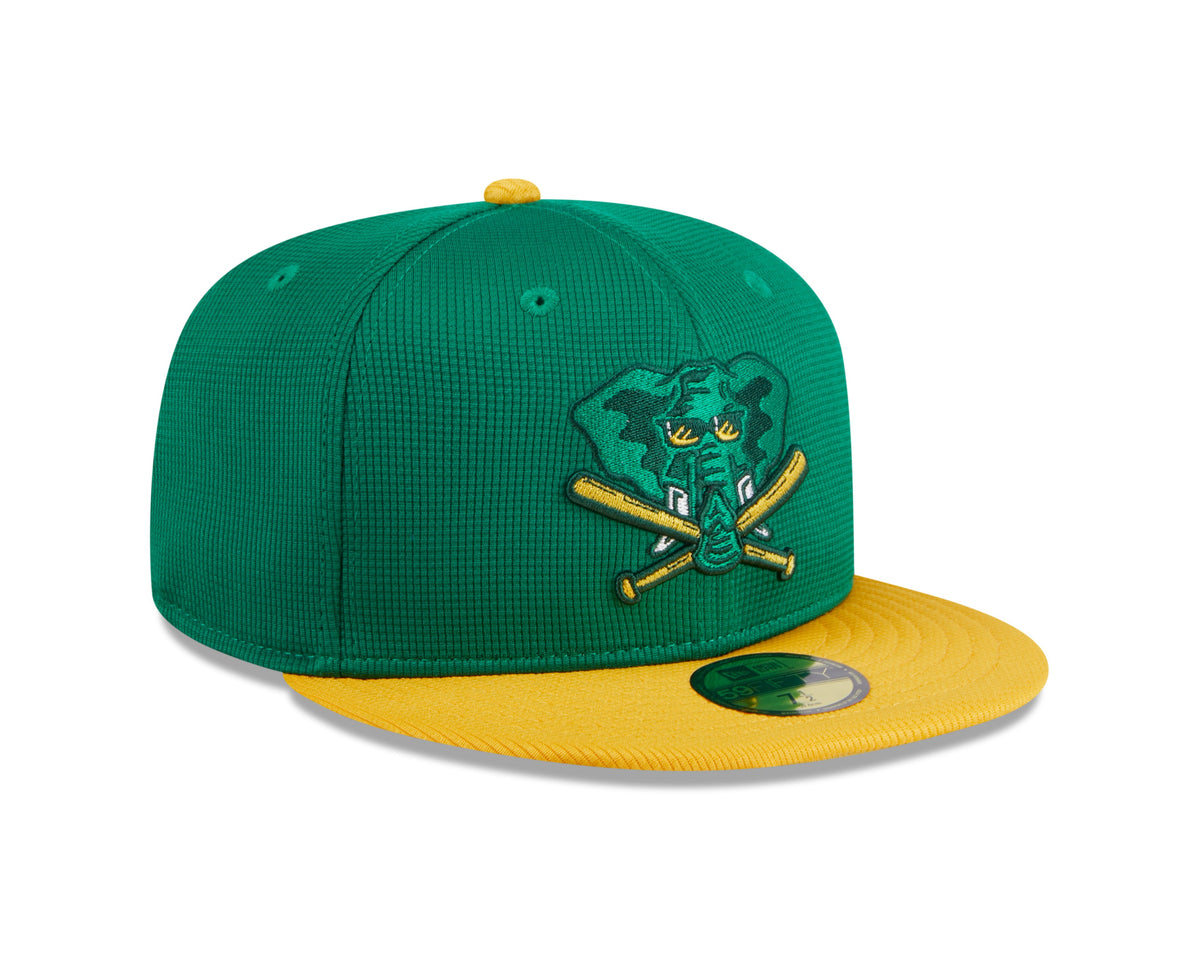 Men s Oakland Athletics New Era Green 2024 Batting Practice 59FIFTY Fitted Hat Official Team Hat Sports Fan Cap Official MLB Team Hat Baseball Fan Cap