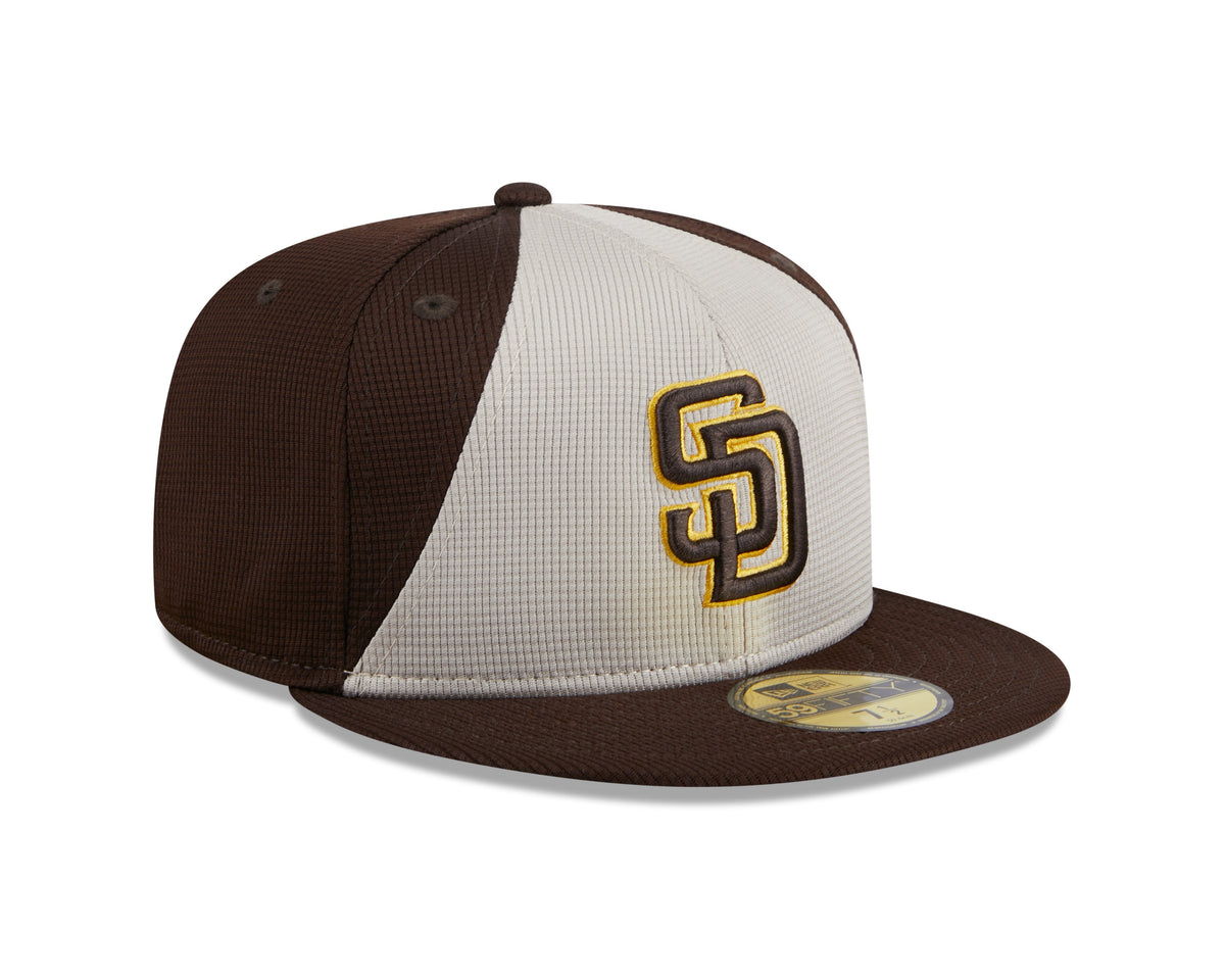 Men s San Diego Padres New Era Brown 2024 Batting Practice 59FIFTY Fitted Hat Official Team Hat Sports Fan Cap Official MLB Team Hat Baseball Fan Cap