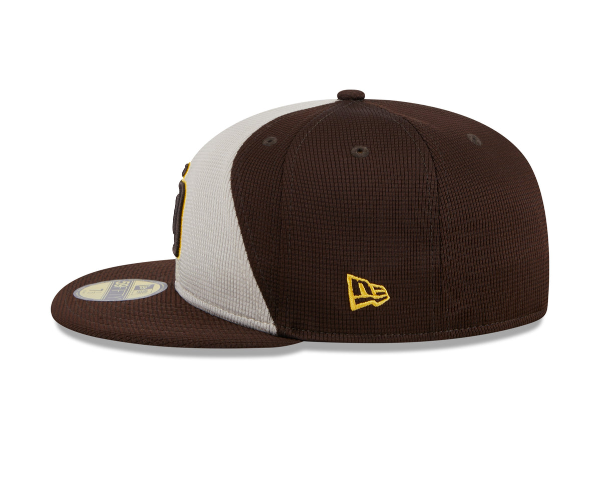 Men s San Diego Padres New Era Brown 2024 Batting Practice 59FIFTY Fitted Hat Official Team Hat Sports Fan Cap Official MLB Team Hat Baseball Fan Cap