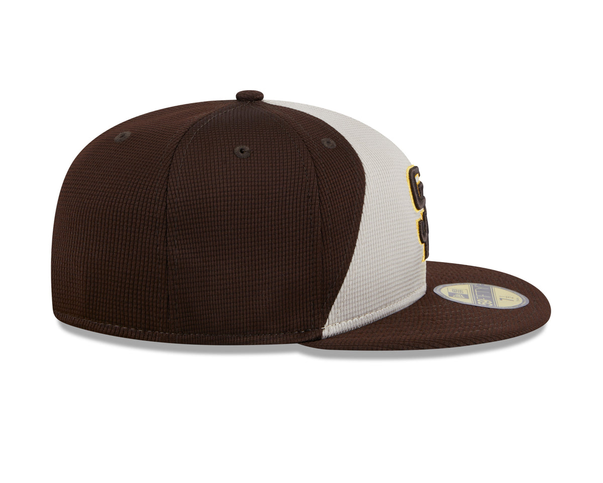 Men s San Diego Padres New Era Brown 2024 Batting Practice 59FIFTY Fitted Hat Official Team Hat Sports Fan Cap Official MLB Team Hat Baseball Fan Cap