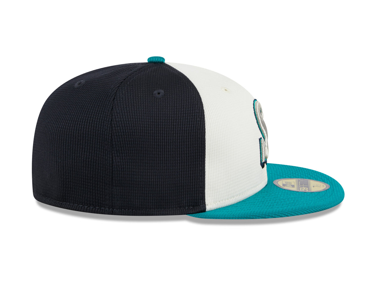 Men s Seattle Mariners New Era White 2024 Batting Practice 59FIFTY Fitted Hat Official Team Hat Sports Fan Cap Official MLB Team Hat Baseball Fan Cap