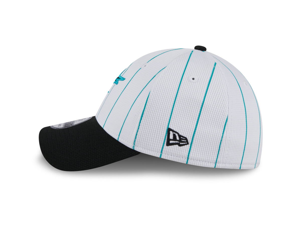 Men s Miami Marlins New Era 2024 Batting Practice White Black 39THIRTY Flex-Fit Hat Official Team Hat Sports Fan Cap Official MLB Team Hat Baseball Fa