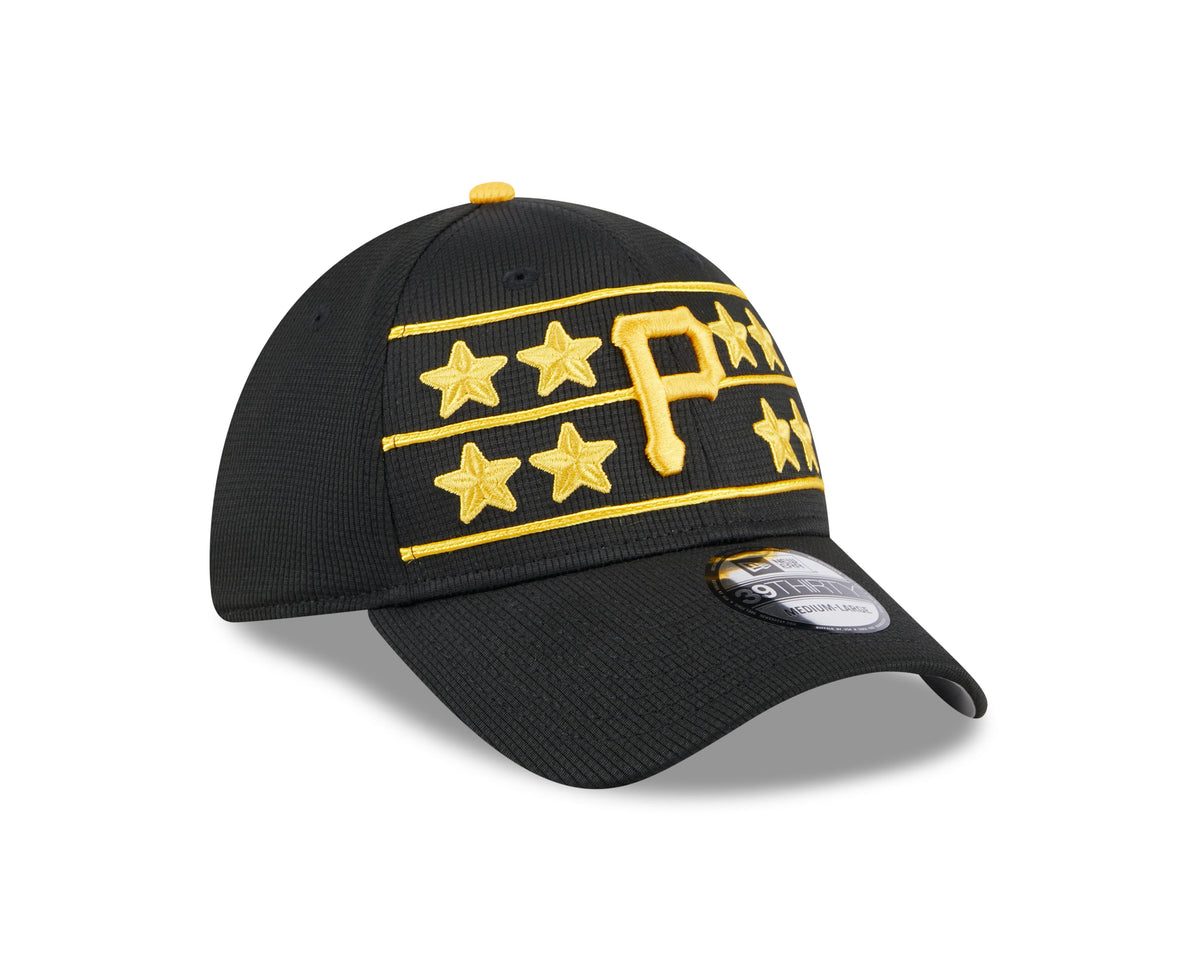 Men s Pittsburgh Pirates New Era 2024 Batting Practice Black 39THIRTY Flex-Fit Hat Official Team Hat Sports Fan Cap Official MLB Team Hat Baseball Fan