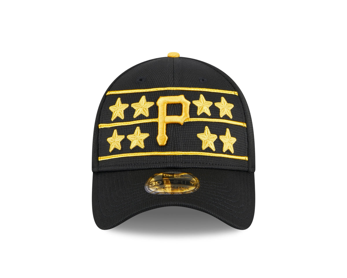 Men s Pittsburgh Pirates New Era 2024 Batting Practice Black 39THIRTY Flex-Fit Hat Official Team Hat Sports Fan Cap Official MLB Team Hat Baseball Fan