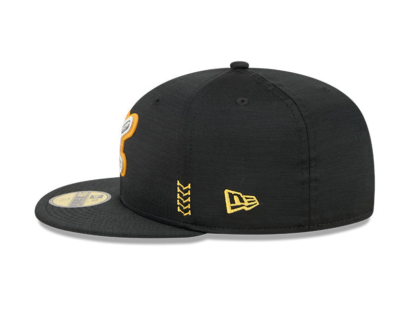Men s Pittsburgh Pirates New Era Black 2024 Alternate Clubhouse 1914 59FIFTY Fitted Hat Official Team Hat Sports Fan Cap Official MLB Team Hat Basebal