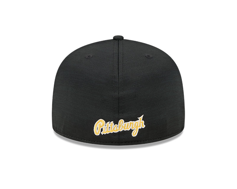 Men s Pittsburgh Pirates New Era Black 2024 Alternate Clubhouse 1914 59FIFTY Fitted Hat Official Team Hat Sports Fan Cap Official MLB Team Hat Basebal