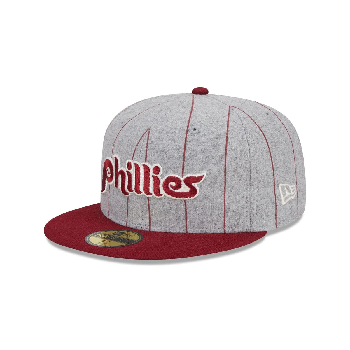 Philadelphia Phillies Heather Pinstripe MLB 59FIFTY Fitted New Era Official Team Hat Sports Fan Cap Official MLB Team Hat Baseball Fan Cap
