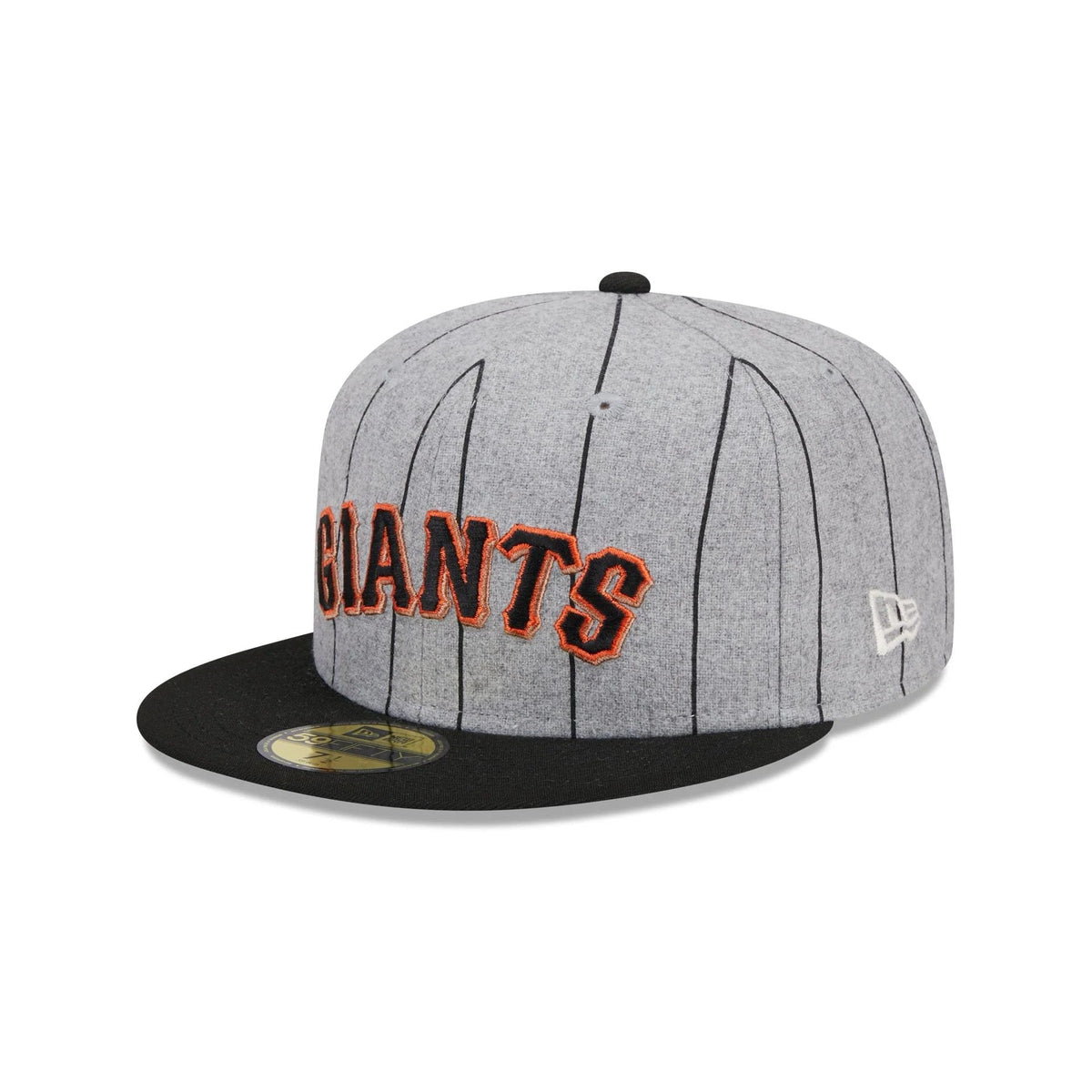 San Francisco Giants Heather Pinstripe MLB 59FIFTY Fitted New Era Official Team Hat Sports Fan Cap Official MLB Team Hat Baseball Fan Cap
