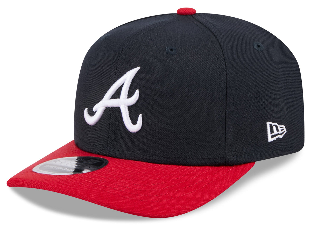 Atlanta Braves New Era Navy Red 9SEVENTY Adjustable Hat Official Team Hat Sports Fan Cap Official MLB Team Hat Baseball Fan Cap