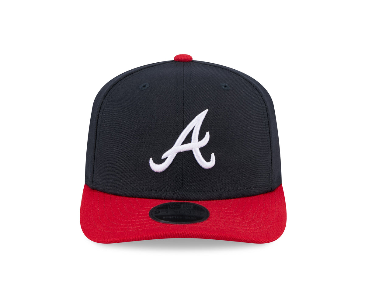 Atlanta Braves New Era Navy Red 9SEVENTY Adjustable Hat Official Team Hat Sports Fan Cap Official MLB Team Hat Baseball Fan Cap