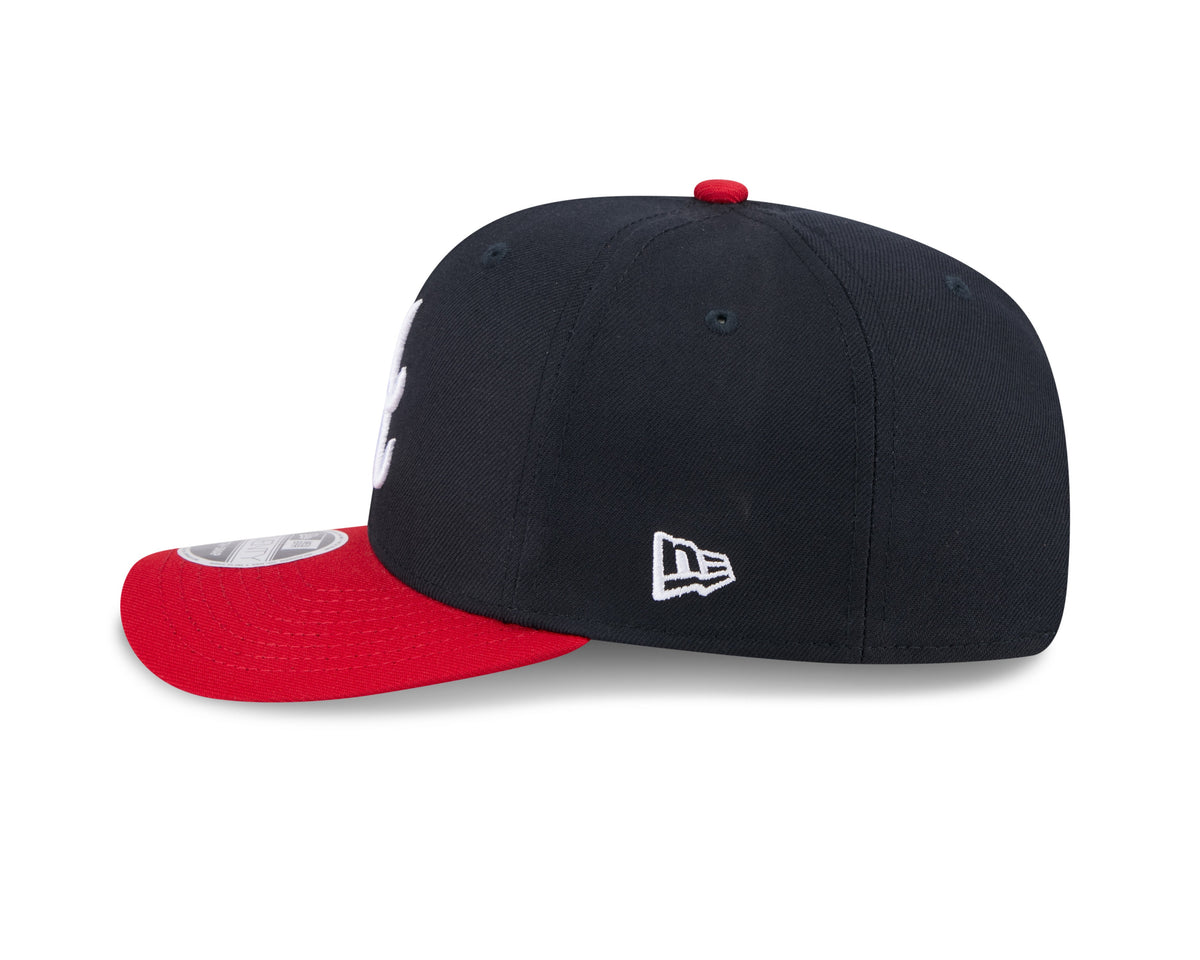Atlanta Braves New Era Navy Red 9SEVENTY Adjustable Hat Official Team Hat Sports Fan Cap Official MLB Team Hat Baseball Fan Cap