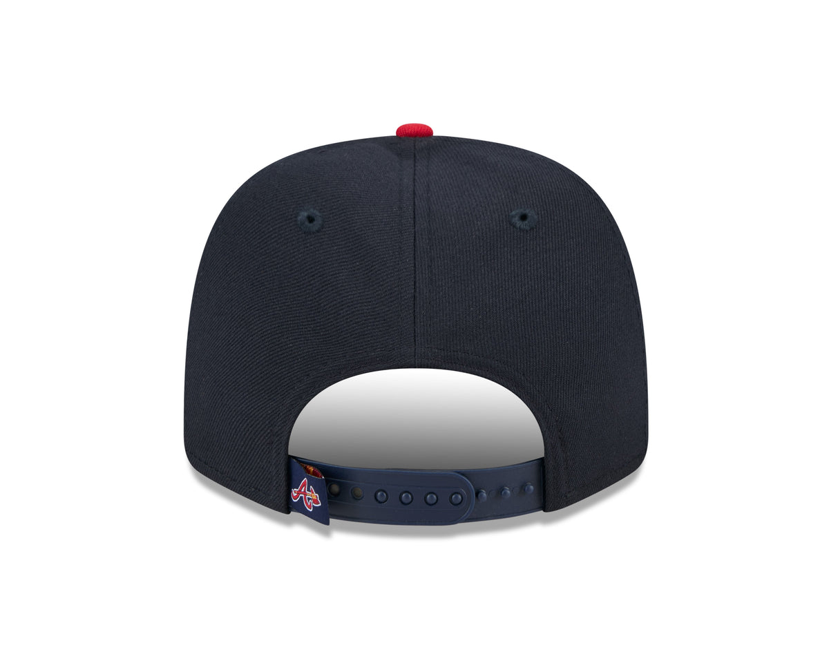 Atlanta Braves New Era Navy Red 9SEVENTY Adjustable Hat Official Team Hat Sports Fan Cap Official MLB Team Hat Baseball Fan Cap