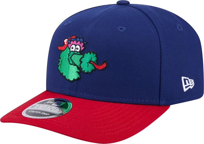Philadelphia Phillies Blue Red Phanatic New Era 9SEVENTY Stretch Snap Adjustable Hat Official Team Hat Sports Fan Cap Official MLB Team Hat Baseball F