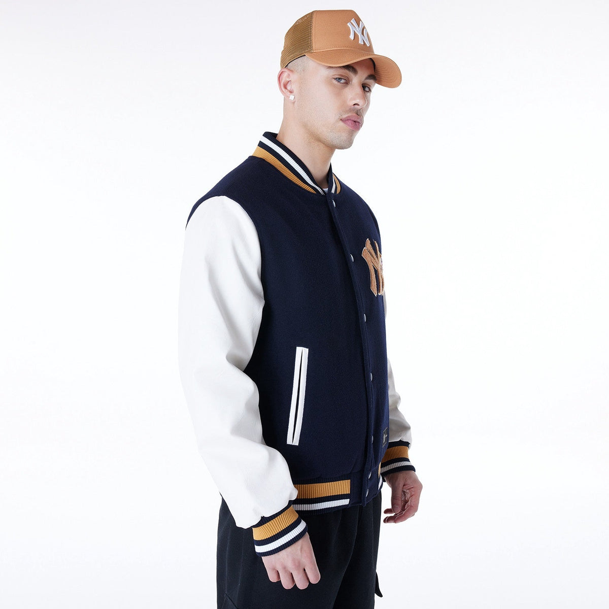 New Era - MLB Floral Varsity Jacket - New York Yankees Official Sports Fan Gear Official MLB Team Apparel Baseball Fan Gear