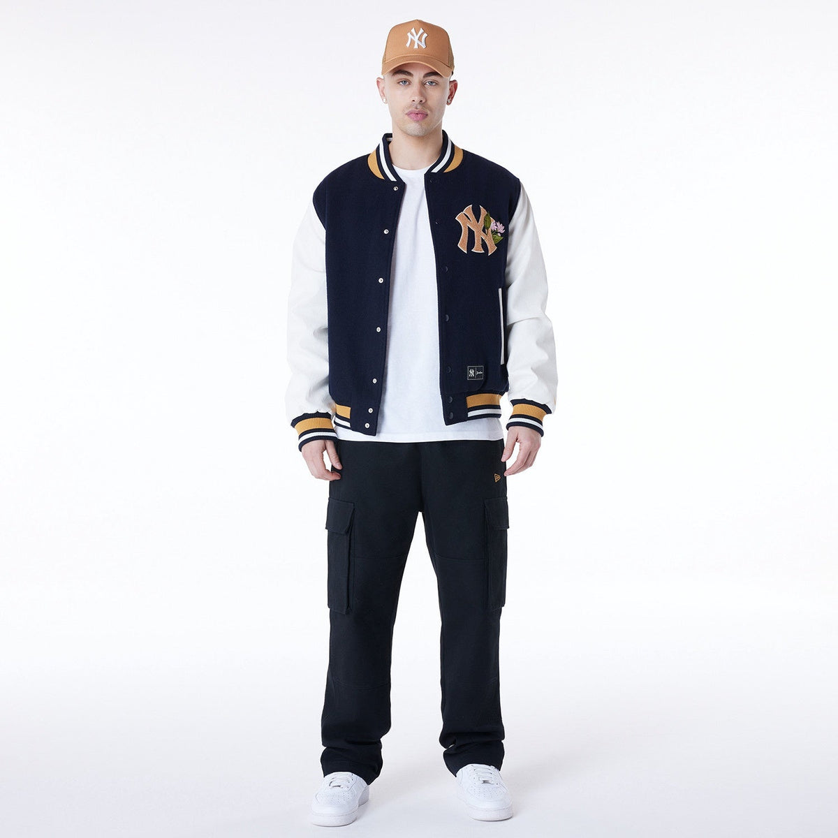 New Era - MLB Floral Varsity Jacket - New York Yankees Official Sports Fan Gear Official MLB Team Apparel Baseball Fan Gear