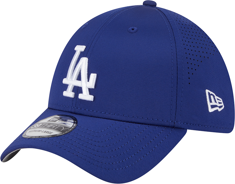MLB Los Angeles Dodgers New Era Mid Perf 39THIRTY Flex Fit Hat - Royal Official Team Hat Sports Fan Cap Official MLB Team Hat Baseball Fan Cap