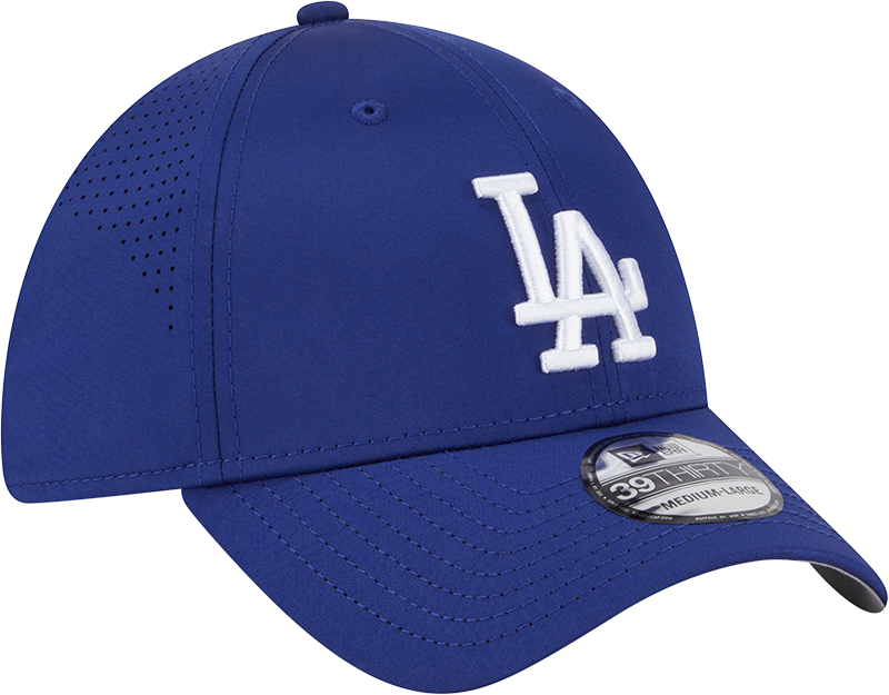 MLB Los Angeles Dodgers New Era Mid Perf 39THIRTY Flex Fit Hat - Royal Official Team Hat Sports Fan Cap Official MLB Team Hat Baseball Fan Cap
