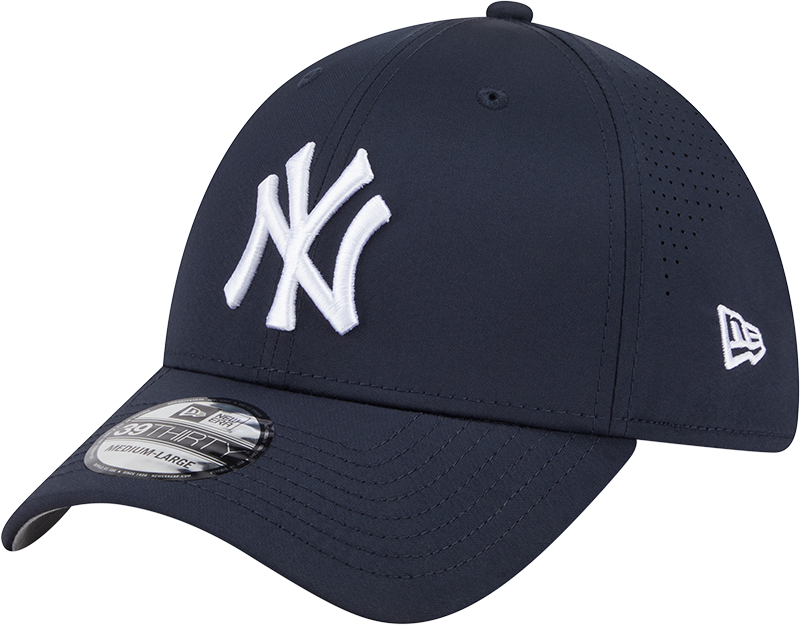 MLB New York Yankees New Era Mid Perf 39THIRTY Flex Fit Hat - Navy Official Team Hat Sports Fan Cap Official MLB Team Hat Baseball Fan Cap