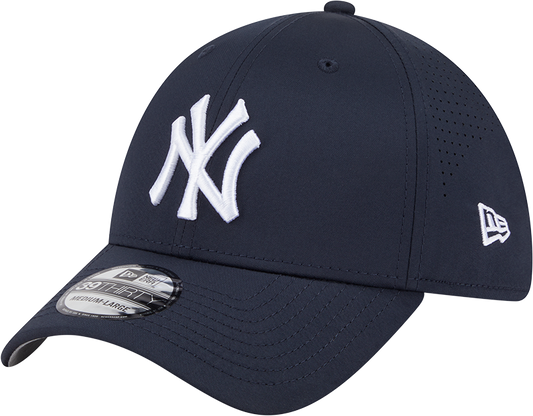 MLB New York Yankees New Era Mid Perf 39THIRTY Flex Fit Hat - Navy Official Team Hat Sports Fan Cap Official MLB Team Hat Baseball Fan Cap