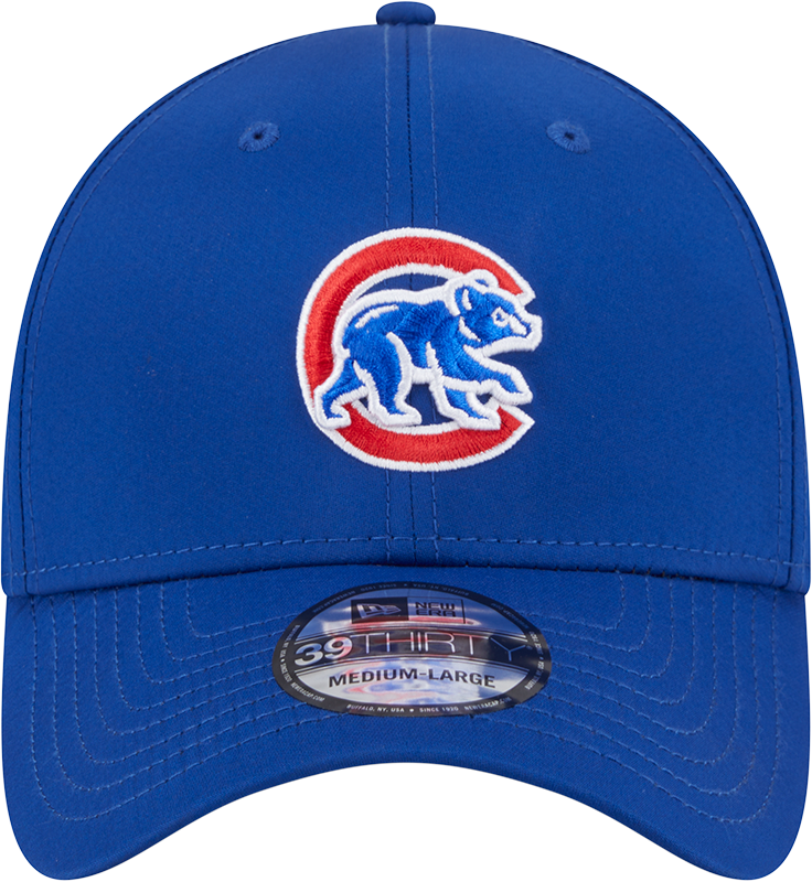 MLB Chicago Cubs New Era Mid Perf 39THIRTY Flex Fit Hat - Blue Official Team Hat Sports Fan Cap Official MLB Team Hat Baseball Fan Cap