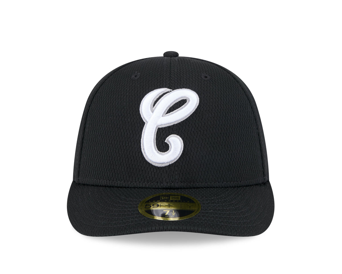 Chicago White Sox New Era Black 2025 Clubhouse Alternate 59FIFTY Low Profile Fitted Hat Official Team Hat Sports Fan Cap Official MLB Team Hat Basebal