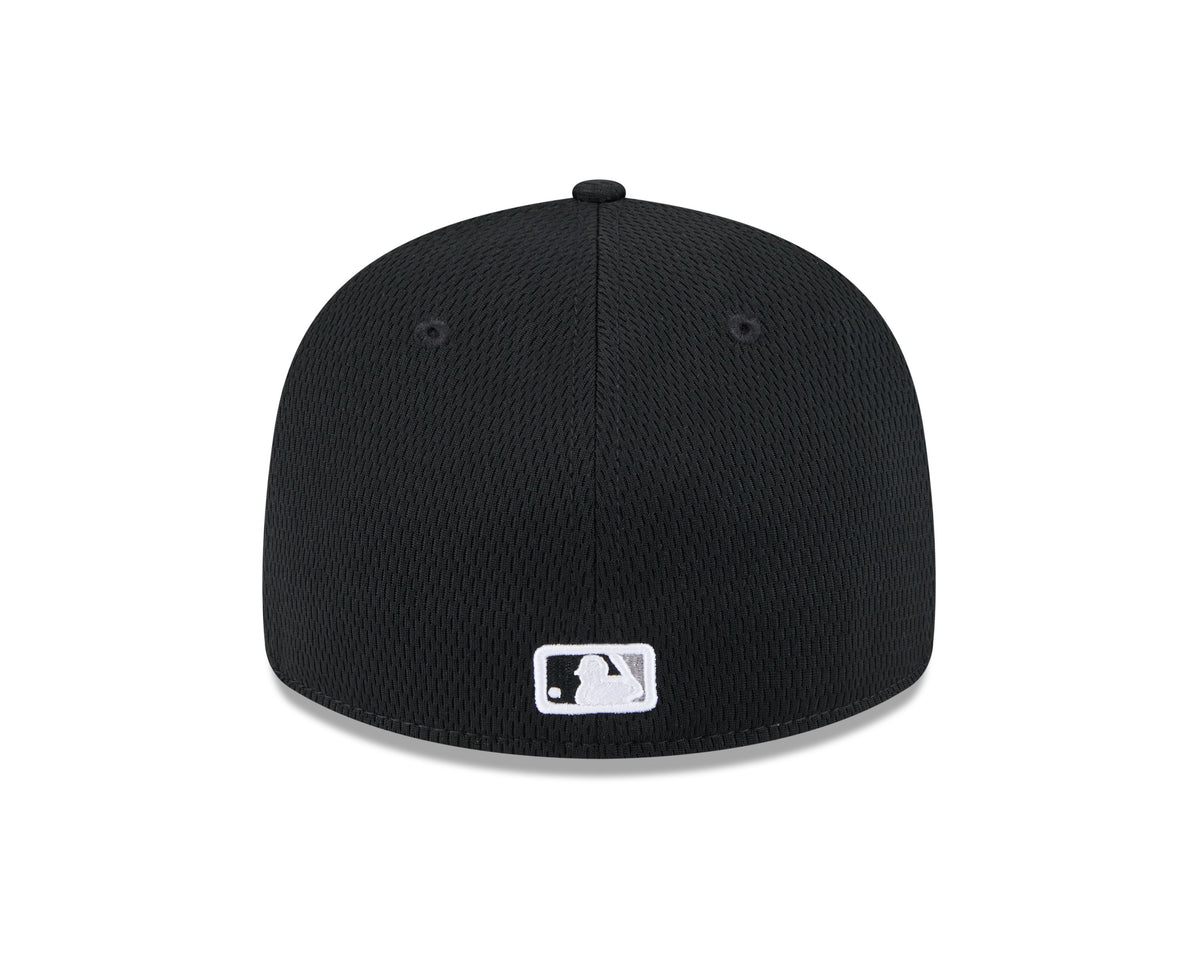 Chicago White Sox New Era Black 2025 Clubhouse Alternate 59FIFTY Low Profile Fitted Hat Official Team Hat Sports Fan Cap Official MLB Team Hat Basebal