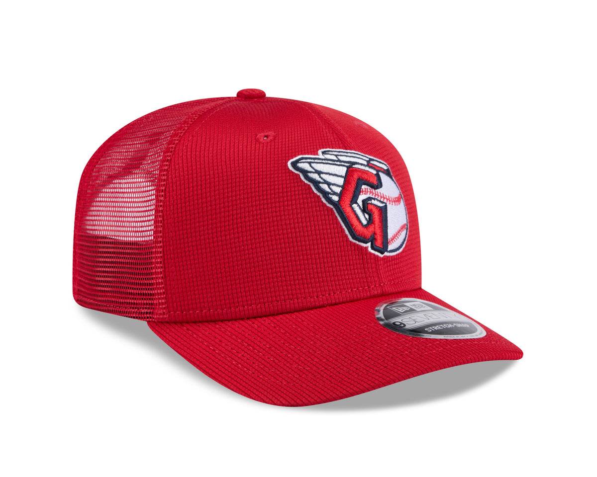 Cleveland Guardians New Era Red 2025 Spring Training 9SEVENTY Trucker Hat Official Team Hat Sports Fan Cap Official MLB Team Hat Baseball Fan Cap