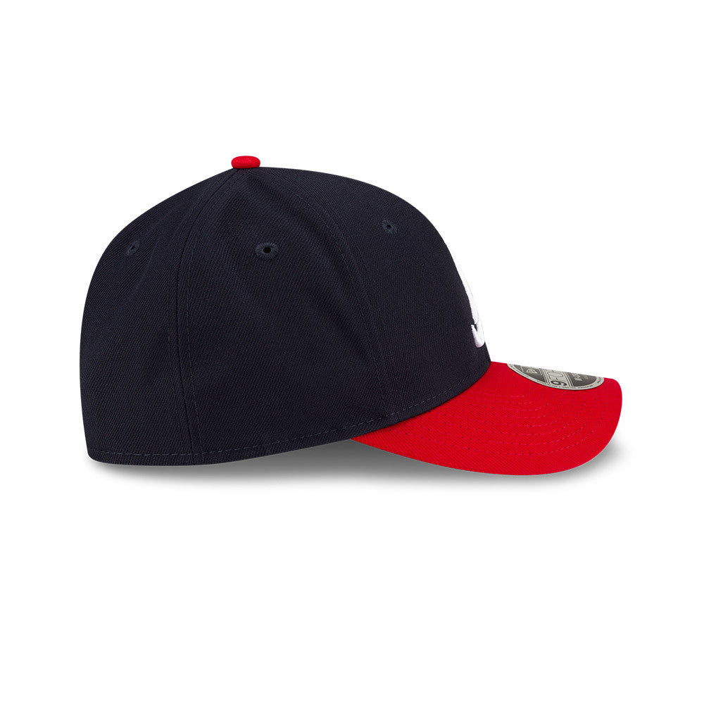 Atlanta Braves Navy Red New Era Player Replica M-Crown 9FORTY Adjustable Hat Official Team Hat Sports Fan Cap Official MLB Team Hat Baseball Fan Cap