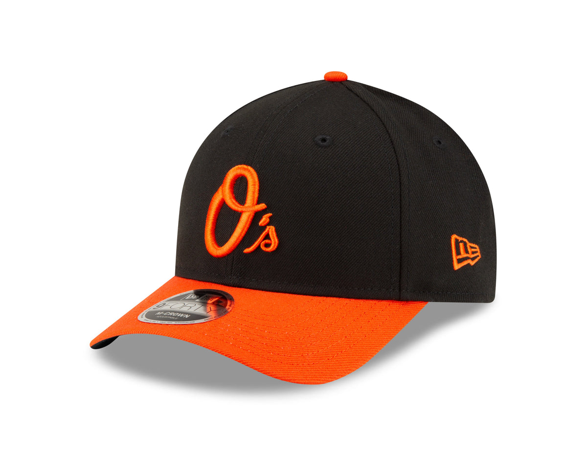 Baltimore Orioles Black Orange Alternate New Era Player Replica M-Crown 9FORTY Adjustable Hat Official Team Hat Sports Fan Cap Official MLB Team Hat B