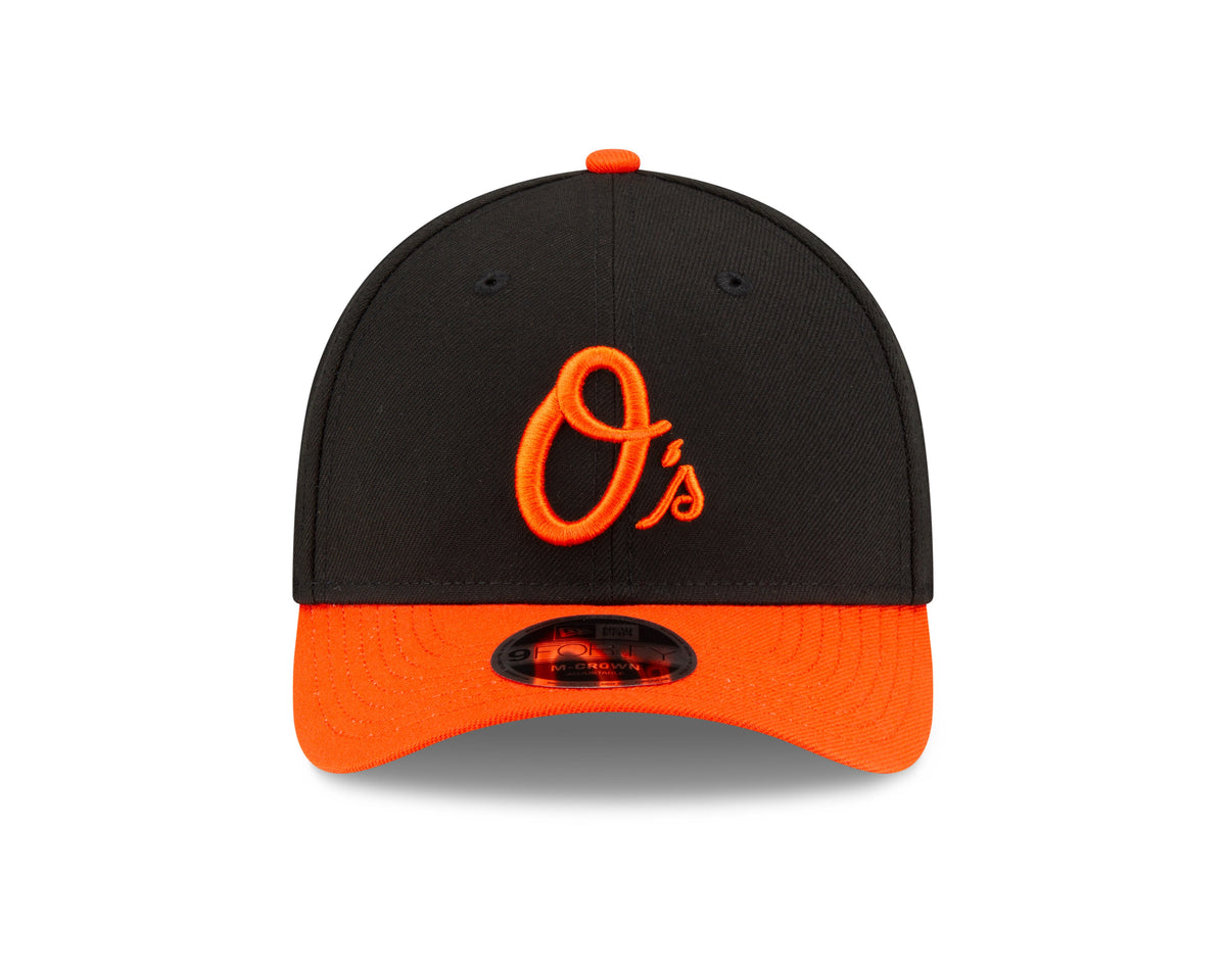 Baltimore Orioles Black Orange Alternate New Era Player Replica M-Crown 9FORTY Adjustable Hat Official Team Hat Sports Fan Cap Official MLB Team Hat B