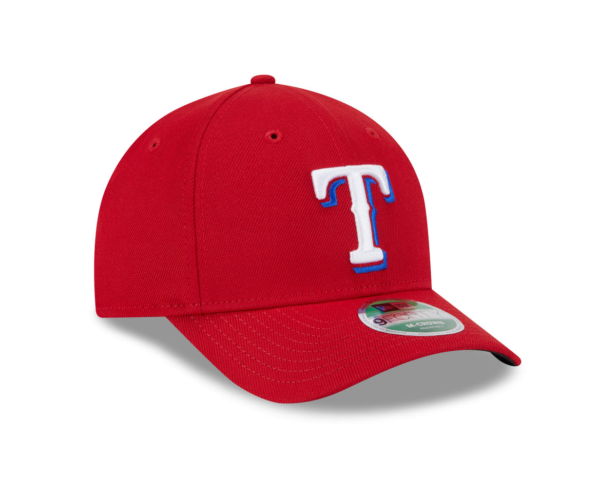 Texas Rangers Red Alternate New Era Player Replica M-Crown 9FORTY Adjustable Hat Official Team Hat Sports Fan Cap Official MLB Team Hat Baseball Fan C