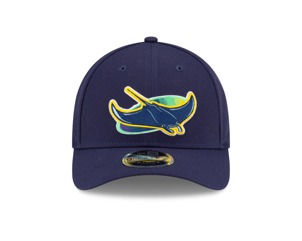 Tampa Bay Rays Alternate Navy New Era Player Replica M-Crown 9FORTY Adjustable Hat Official Team Hat Sports Fan Cap Official MLB Team Hat Baseball Fan