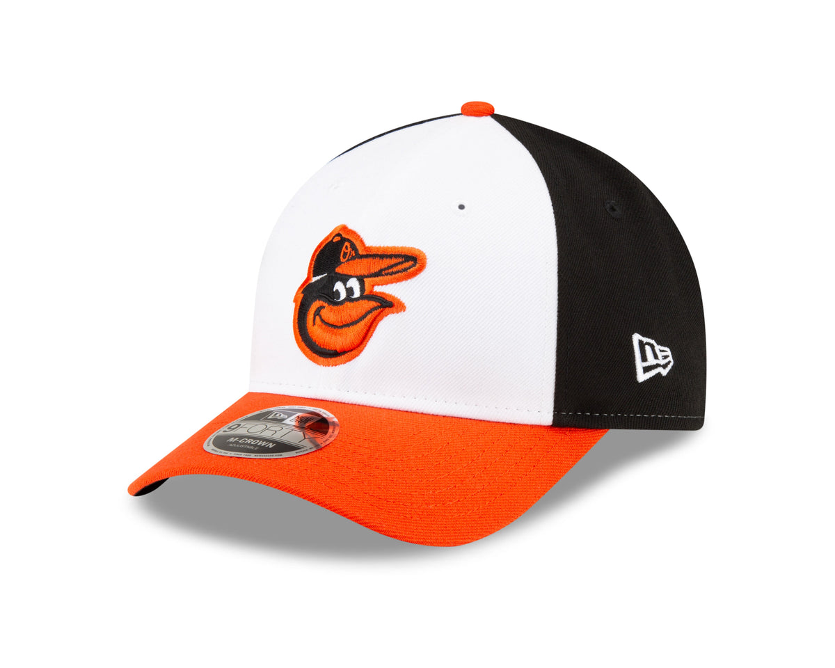 Baltimore Orioles White Orange Black New Era Player Replica M-Crown 9FORTY Adjustable Hat Official Team Hat Sports Fan Cap Official MLB Team Hat Baseb