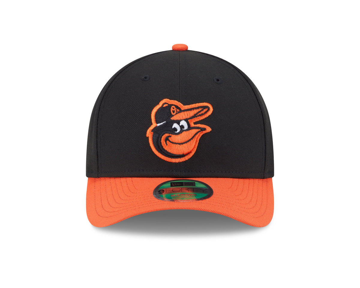 Baltimore Orioles Black Orange Road New Era Player Replica M-Crown 9FORTY Adjustable Hat Official Team Hat Sports Fan Cap Official MLB Team Hat Baseba