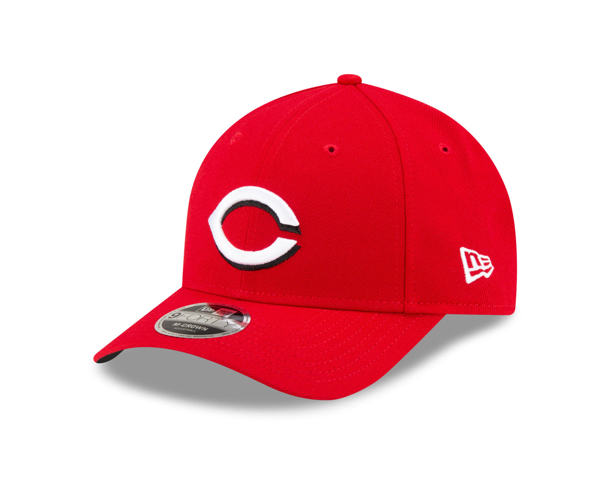 Cincinnati Reds New Era Red Player Replica M-Crown 9FORTY Adjustable Hat Official Team Hat Sports Fan Cap Official MLB Team Hat Baseball Fan Cap