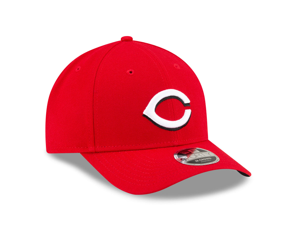 Cincinnati Reds New Era Red Player Replica M-Crown 9FORTY Adjustable Hat Official Team Hat Sports Fan Cap Official MLB Team Hat Baseball Fan Cap
