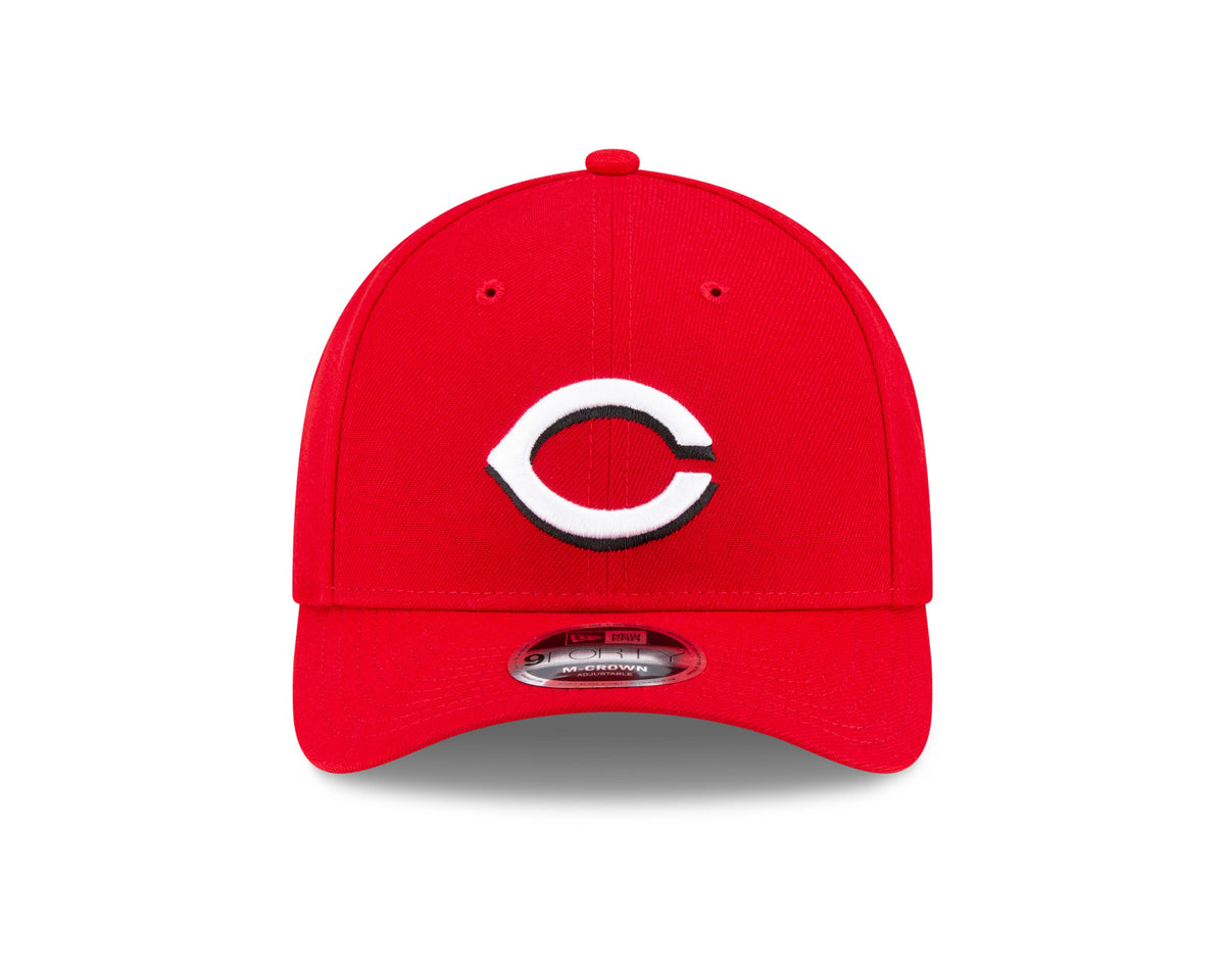 Cincinnati Reds New Era Red Player Replica M-Crown 9FORTY Adjustable Hat Official Team Hat Sports Fan Cap Official MLB Team Hat Baseball Fan Cap