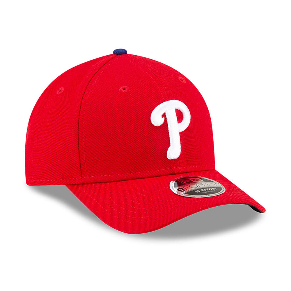 Philadelphia Phillies Red New Era Player Replica M-Crown 9FORTY Adjustable Hat Official Team Hat Sports Fan Cap Official MLB Team Hat Baseball Fan Cap