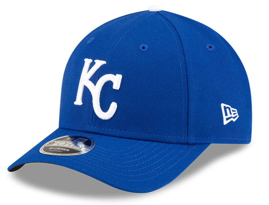 Kansas City Royals Blue New Era Player Replica M-Crown 9FORTY Adjustable Hat Official Team Hat Sports Fan Cap Official MLB Team Hat Baseball Fan Cap