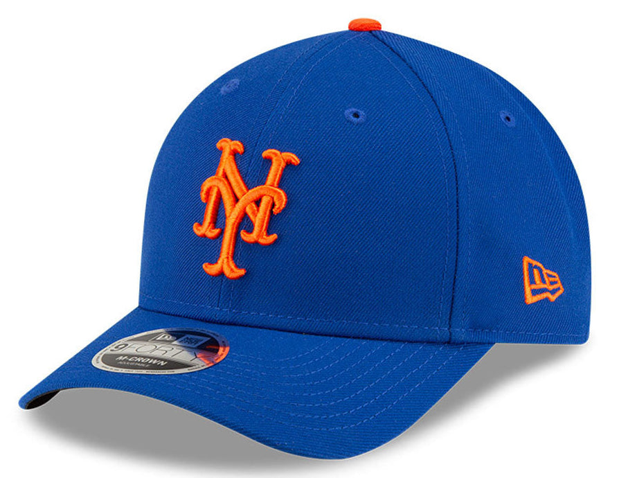 New York Mets Royal Blue New Era Player Replica M-Crown 9FORTY Adjustable Hat Official Team Hat Sports Fan Cap Official MLB Team Hat Baseball Fan Cap